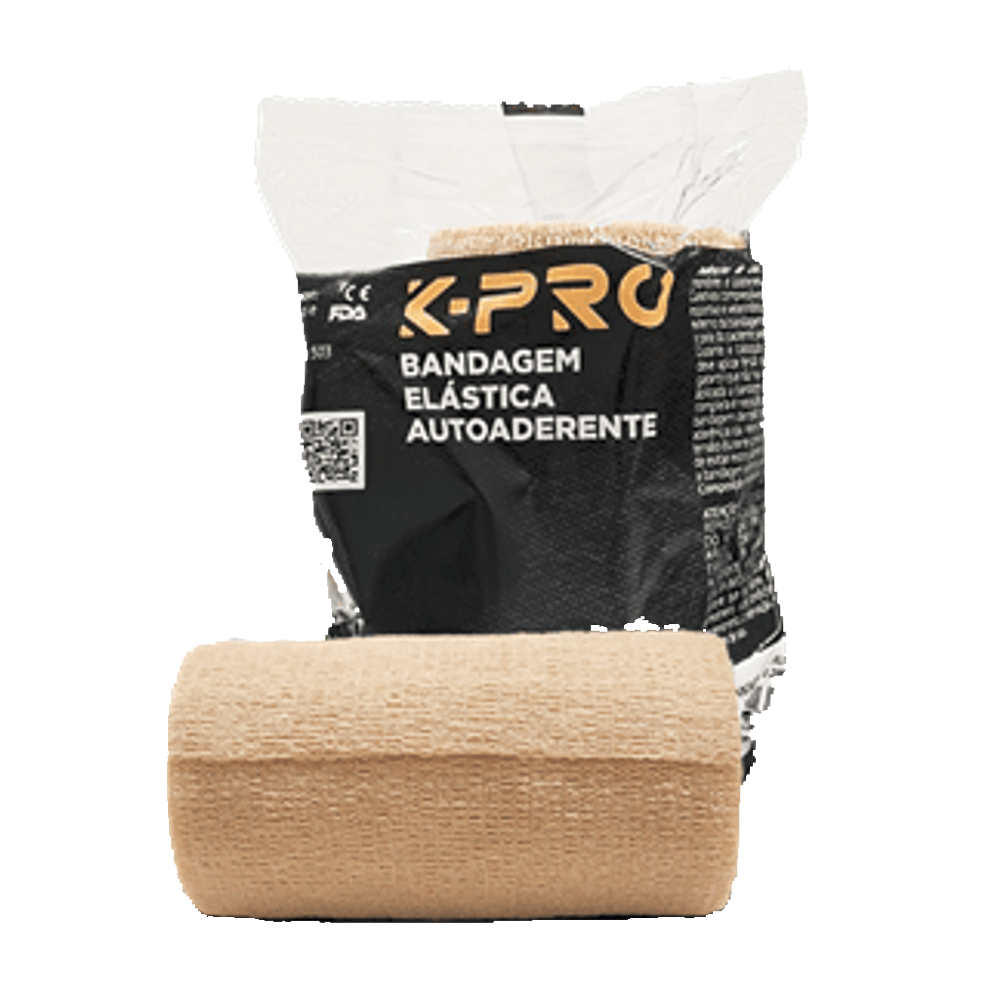 BANDAGEM ELÁSTICO AUTOADERENTE 10CM X 2M(4,5M ESTICADO) - BEGE