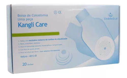 Bolsa Colostomia Opaca Drenável Recortável Até 70mm