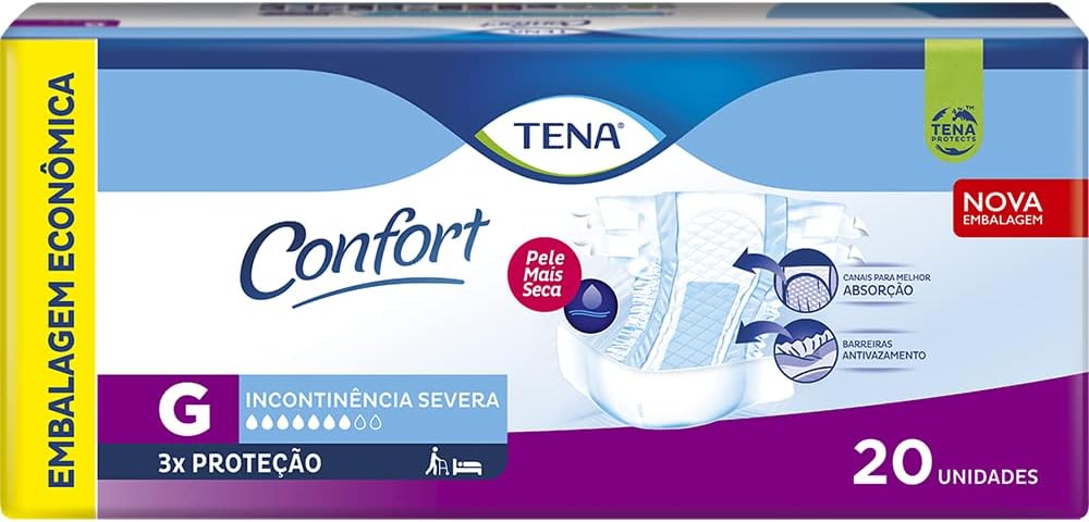 Fralda Geriátrica Tena Confort G 20 Unidades