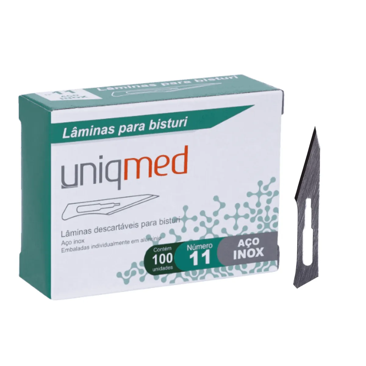 Lâmina para Bisturi Aço Inox Caixa c/100 Un