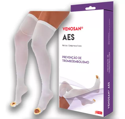 Meia Coxa Anti Trombo 18mmhg Venosan Aes Agh 7/8 Pé Aberto